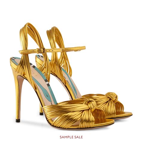 gucci sandals gold heels|gucci denim sandal.